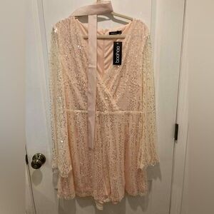 Boo Hoo sequin play suit